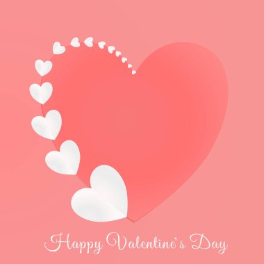 Pembe arka planda bir kalp şekli.