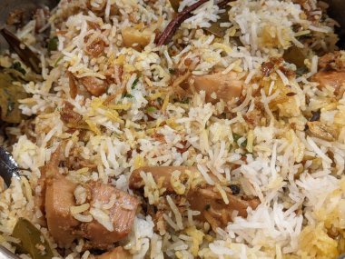 Bir tabak Jackfruit veya Kathal Biryani veya Pulao.