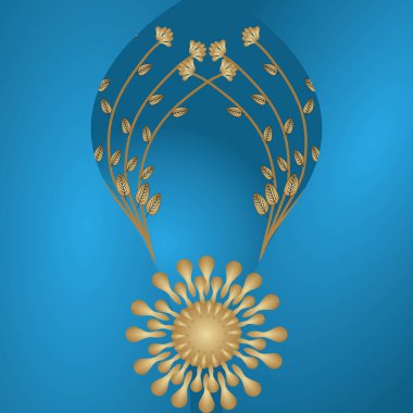 Özgeçmiş, davetiyeler, kartlar, premium şablonlar için altın soyut Mandal süsleme deseni.