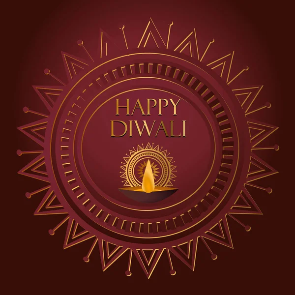 Diwali Deepavali Μια Ινδουιστική Γιορτή Των Φώτων Προς Τιμήν Του — Διανυσματικό Αρχείο