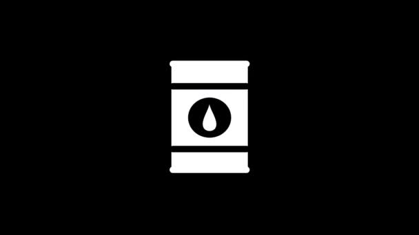 Glitch Barrel Symbol Auf Schwarzem Hintergrund Kreatives Material Für Ihr — Stockvideo