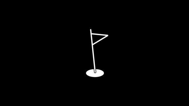 Εικονίδιο Glitch Σημαία Μαύρο Φόντο Δημιουργικό Υλικό Για Video Project — Αρχείο Βίντεο
