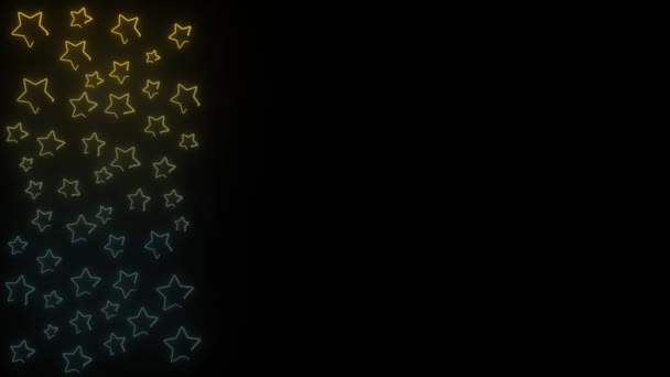 Gloeiende Neon Ster Achtergrond Video Voor Project — Stockvideo