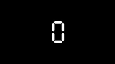 Siyah arkaplanda arıza dijital 0 simgesi. Video projeniz için yaratıcı 4k görüntüleri.