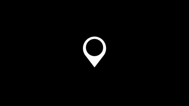 Siyah Arkaplanda Arıza Konumu Simgesi Video Projeniz Için Yaratıcı Görüntüleri — Stok video