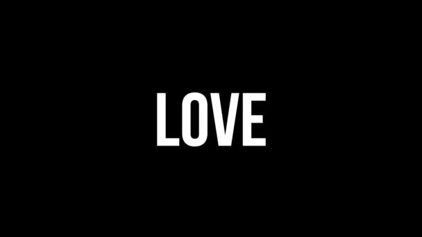 Glitch Liebe Symbol Auf Schwarzem Hintergrund Kreatives Material Für Ihr — Stockvideo