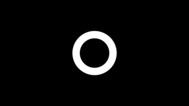 Siyah arkaplanda arıza çemberi simgesi. Video projeniz için yaratıcı 4k görüntüleri.