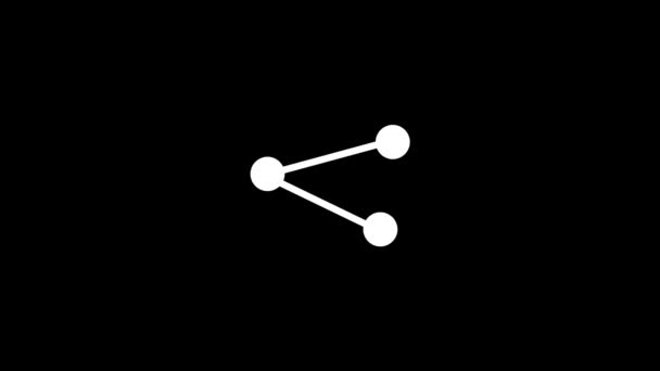 Glitch在黑色背景上共享图标 为您的视频项目创作4K段视频 — 图库视频影像
