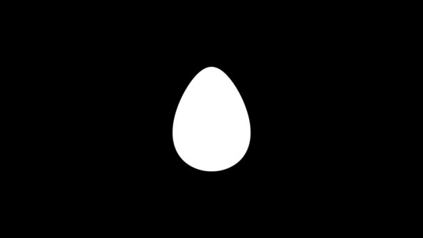Siyah Arka Planda Arızalı Yumurta Ikonu Video Projeniz Için Yaratıcı — Stok video