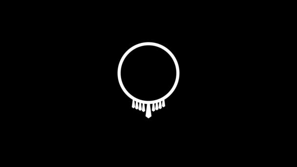 Siyah Arkaplanda Arızalı Kolye Ikonu Video Projeniz Için Yaratıcı Görüntüleri — Stok video