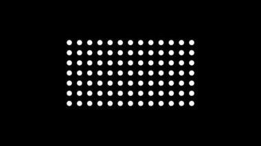 Siyah arkaplandaki daire simgesinin ızgarası. Video projeniz için yaratıcı 4k görüntüleri.