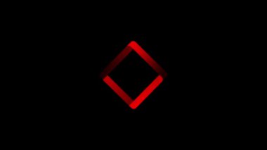 Siyah arkaplanda arıza kare simgesi. Video projeniz için yaratıcı 4k görüntüleri.