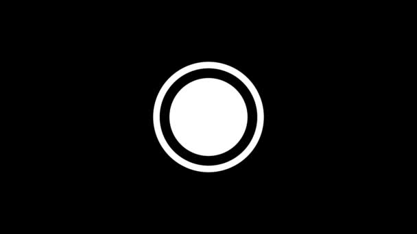 Glitch Cirkels Pictogram Zwarte Achtergrond Creatieve Beelden Voor Videoproject — Stockvideo