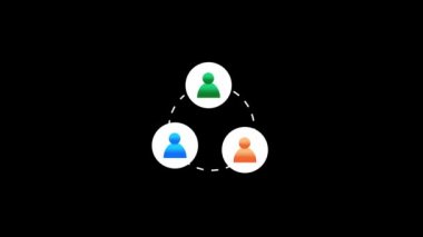 Siyah arkaplanda arıza iletişim simgesi. Video projeniz için yaratıcı 4k görüntüleri.