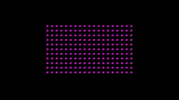 Glitch Purple Figures Icon Black Background Creative Footage Your Video — Stock videók