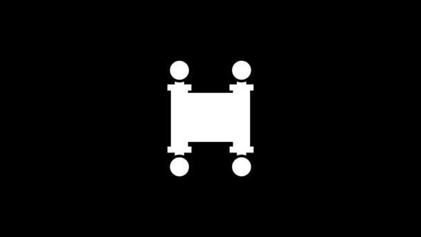 Ícone Rolagem Falha Fundo Preto Imagens Criativas Para Seu Projeto — Vídeo de Stock