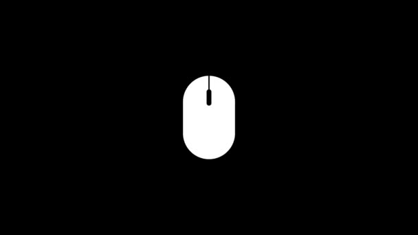 Иконка Мыши Компьютера Глюка Черном Фоне Creative Footage Your Video — стоковое видео