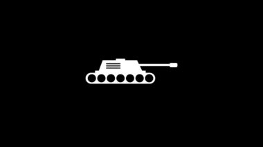 Siyah arkaplanda arıza tankı simgesi. Video projeniz için yaratıcı 4k görüntüleri.