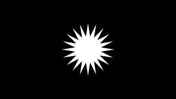 Usterka Ikony Słońca Czarnym Tle Kreatywny Materiał Dla Twojego Projektu — Wideo stockowe