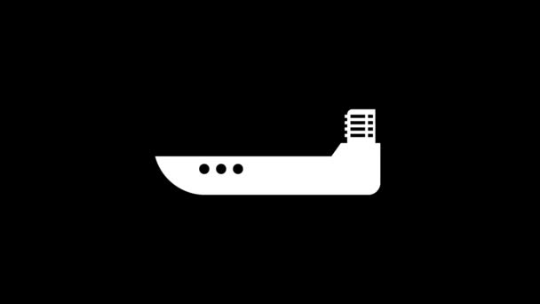 Εικονίδιο Δεξαμενόπλοιου Glitch Μαύρο Φόντο Δημιουργικό Υλικό Για Video Project — Αρχείο Βίντεο