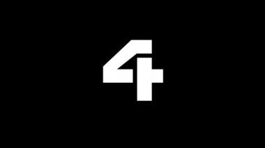 Glitch 4 figure on black background. creative 4k footage for your video project.