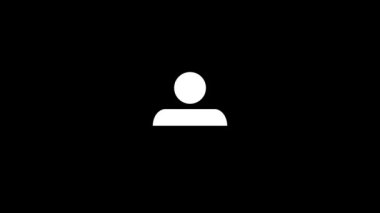 Siyah arkaplanda Arıza Adam simgesi. Video projeniz için yaratıcı 4k görüntüleri.