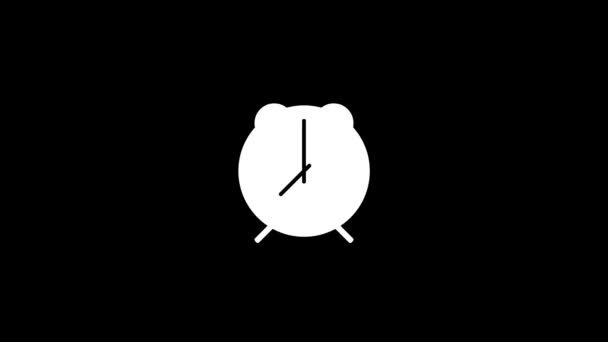 Glitch Table Clock Icon Black Background Creative Footage Your Video — Stock Video
