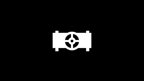 Ikona Rury Usterki Czarnym Tle Kreatywny Materiał Dla Twojego Projektu — Wideo stockowe