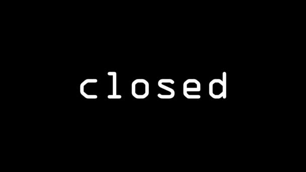 Слово Glitch Closed Чорному Тлі Креативні Кадри Вашого Відеопроекту — стокове відео