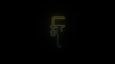 Siyah arkaplanda parlak neon ayarlanabilir anahtar.