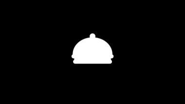 Siyah arka planda resepsiyon ikonunda arıza çanı var. Video projeniz için yaratıcı 4k görüntüleri.