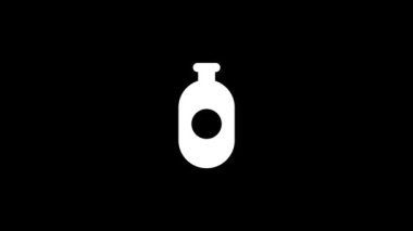 Siyah arkaplanda arızalı şişe simgesi. Video projeniz için yaratıcı 4k görüntüleri.