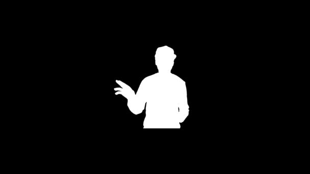 Ikona Glitch Boy Černém Pozadí Kreativní Záběry Pro Váš Video — Stock video