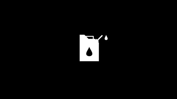 Glitch Kanister Symbol Auf Schwarzem Hintergrund Kreatives Material Für Ihr — Stockvideo
