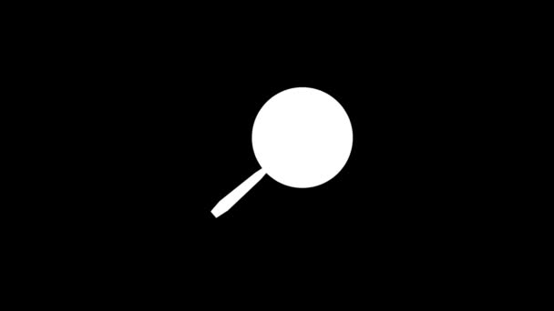 Glitch Lupe Symbol Auf Schwarzem Hintergrund Kreatives Material Für Ihr — Stockvideo