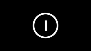 Siyah arkaplanda bir numaralı arıza simgesi. Video projeniz için yaratıcı 4k görüntüleri.