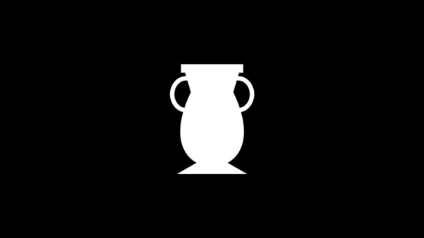 Glitch Vase Symbol Auf Schwarzem Hintergrund Kreatives Filmmaterial Für Ihr — Stockvideo
