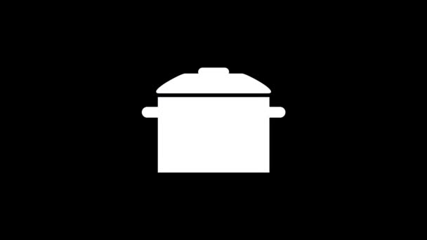 Glitch Kitchen Bath Icon Black Background Creative Footage Your Video — Stock Video