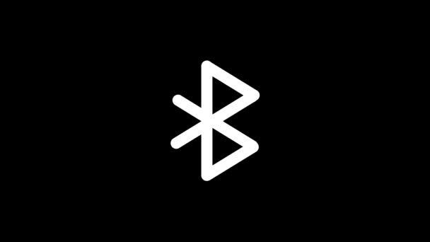 Glitch Bluetooth Pictogram Zwarte Achtergrond Creatieve Beelden Voor Videoproject — Stockvideo