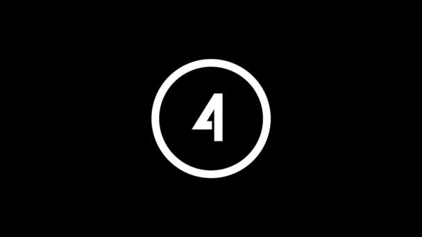 Glitch Numero Quattro Icona Sfondo Nero Filmati Creativi Tuo Progetto — Video Stock