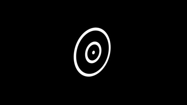 Glitch Kreise Symbol Auf Schwarzem Hintergrund Kreatives Material Für Ihr — Stockvideo