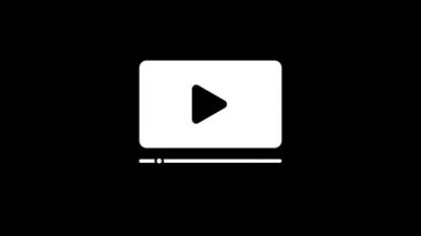 Siyah arkaplanda Arıza video oynatıcı simgesi.
