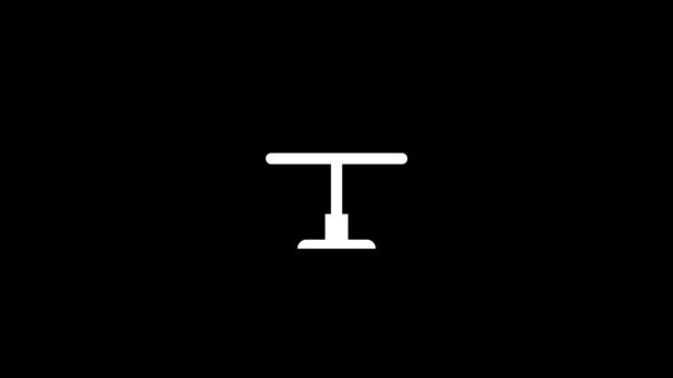 Glitch-Tabelle Symbol auf schwarzem Hintergrund. — Stockvideo