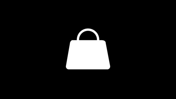 Icono del paquete Glitch sobre fondo negro. — Vídeos de Stock