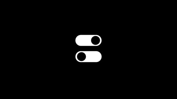 Interruptor de función de fallo icono sobre fondo negro. — Vídeos de Stock