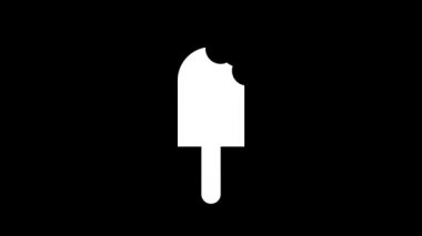 Siyah arka planda dondurmayı ısıran beyaz resim.