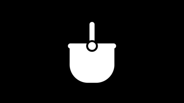 Белая фотография пасхальной корзины на черном фоне. — стоковое видео