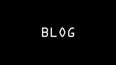 Siyah arkaplanda beyaz blog resmi.