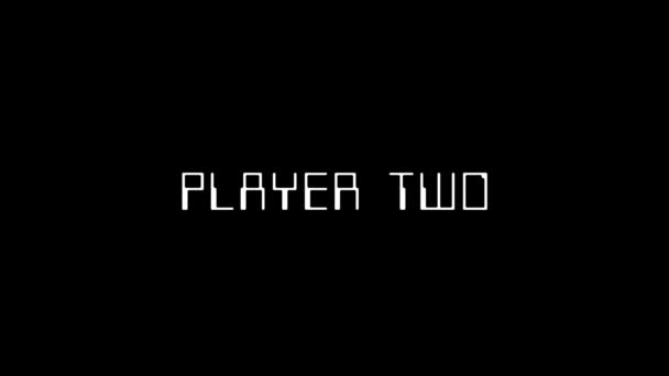Immagine bianca del giocatore due su uno sfondo nero. — Video Stock