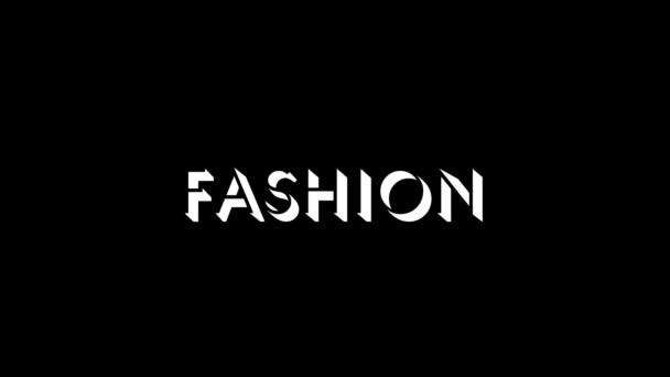 White picture of fashion on a black background. — Stock Video